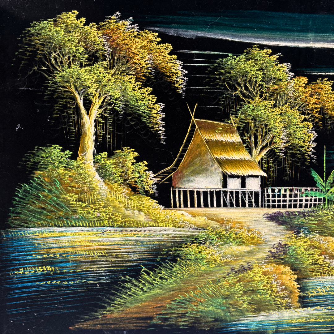 Toile en velours « Paysage »