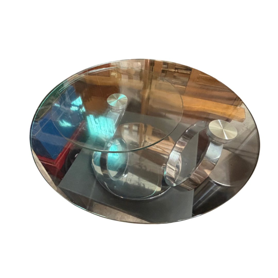 Table basse en verre trampé