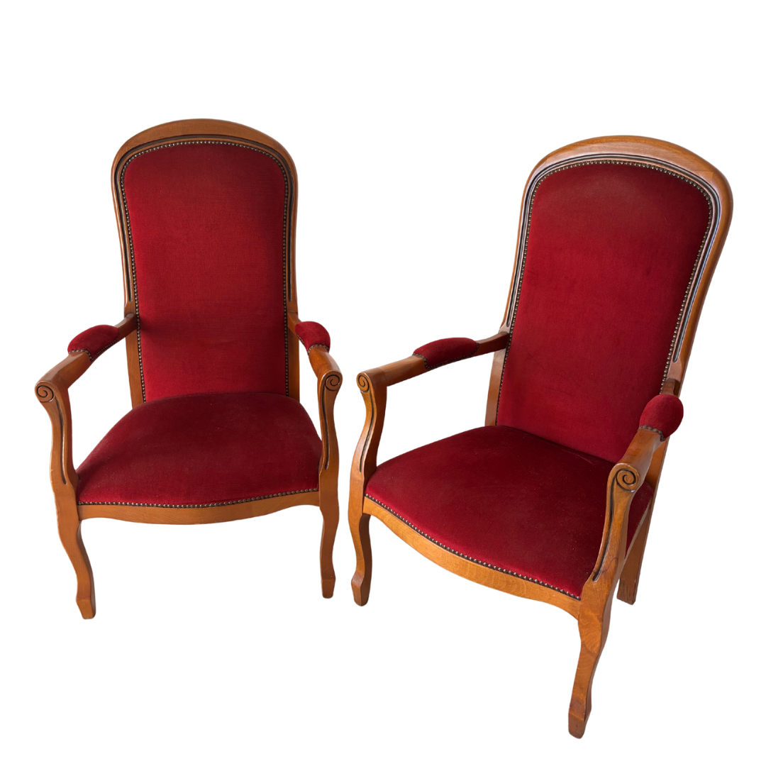 Lot de 2 sièges voltaires
