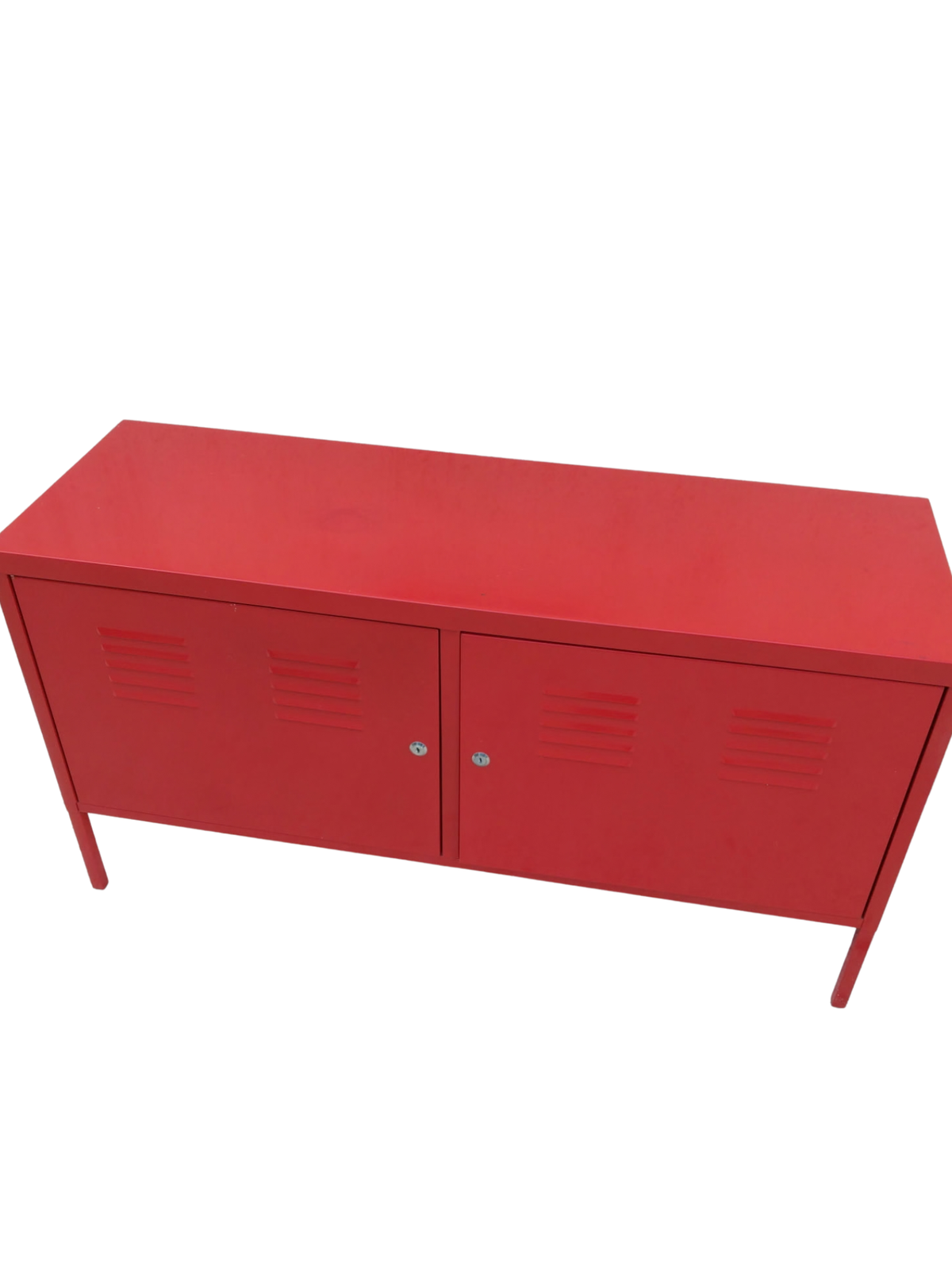 Meuble TV métal rouge