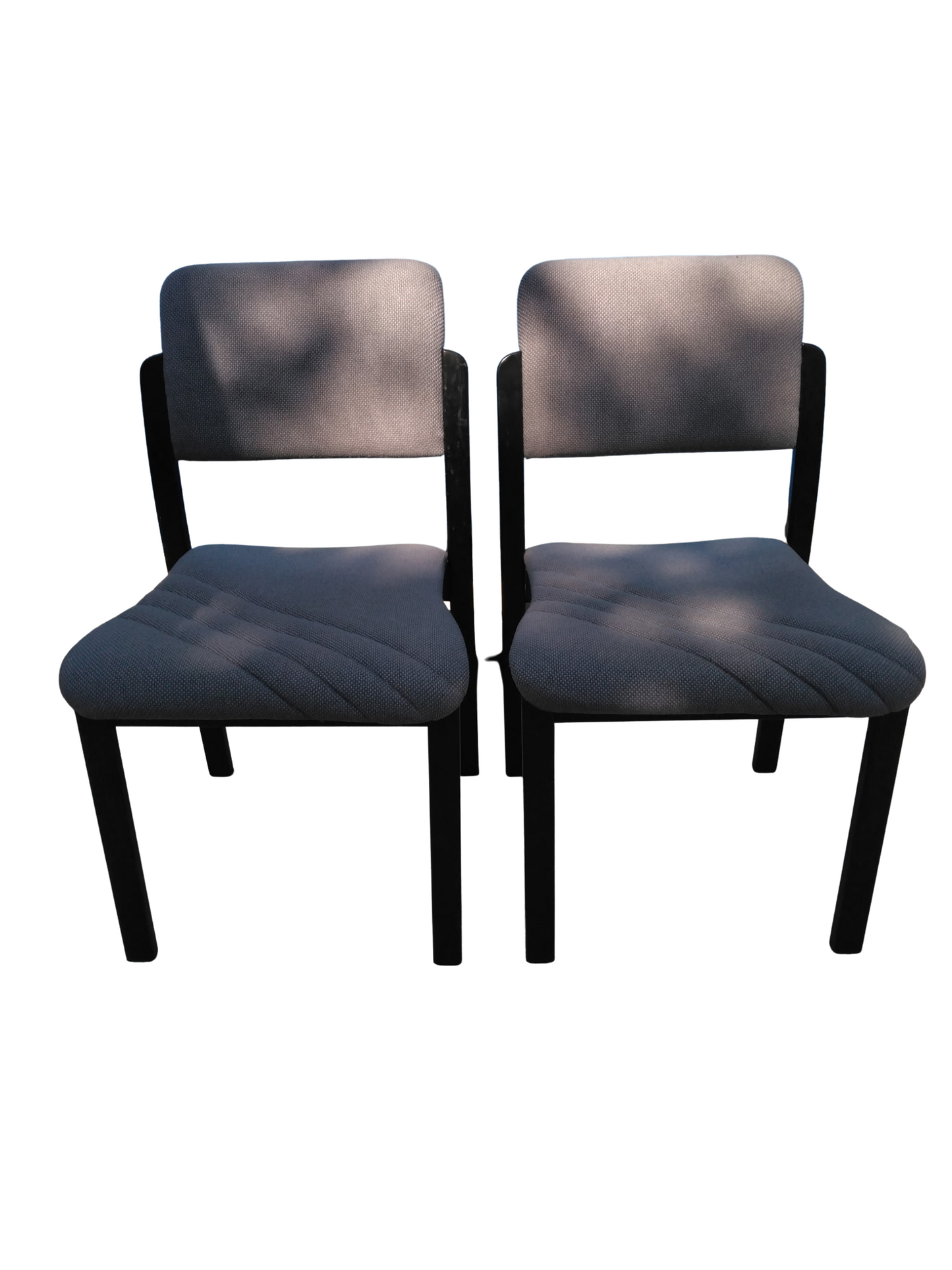 Lot deux chaises bois noir