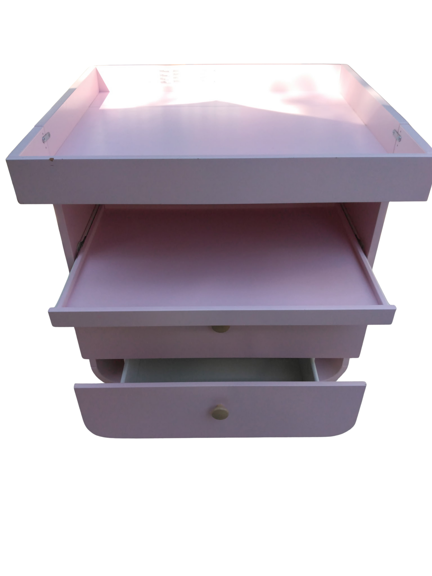 Table à langer rose