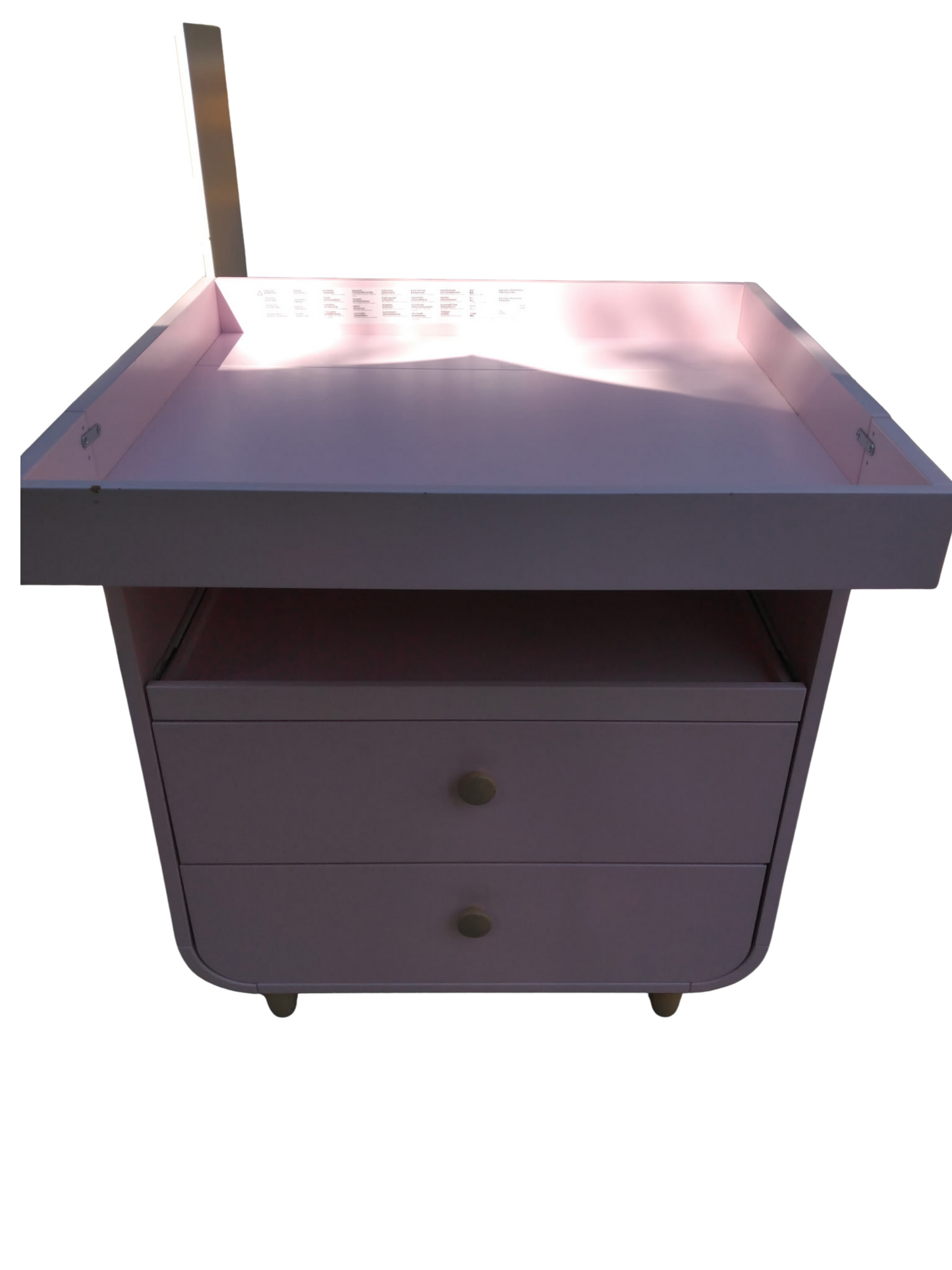 Table à langer rose