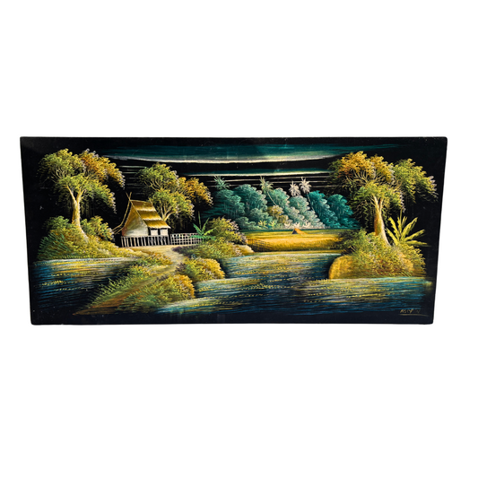 Toile en velours « Paysage »