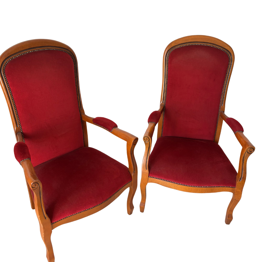 Lot de 2 sièges voltaires