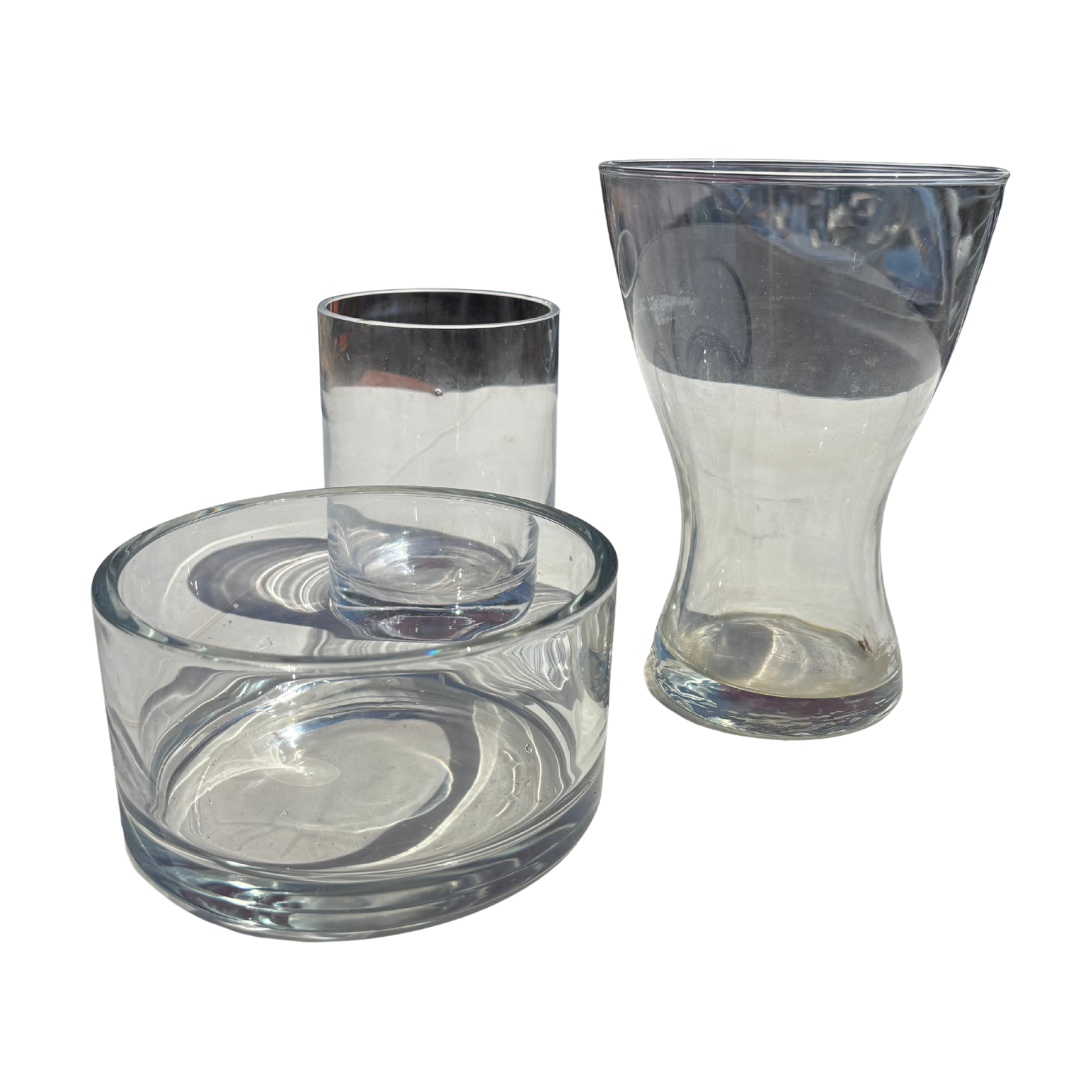 Lot récipient en verre