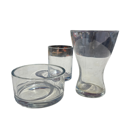 Lot récipient en verre