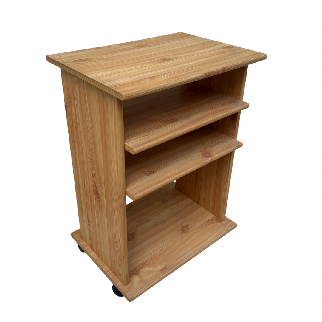 Petit meuble étagère sur roulettes